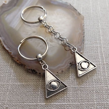 Load image into Gallery viewer, All Seeing Eye Illuminati Keychain, Backpack or Purse Charm, Zipper Pull