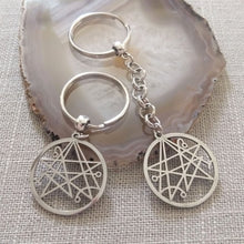 Load image into Gallery viewer, Necronomicon HP Lovecraft Keychain, Backpack or Purse Charm, Zipper Pull