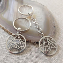 Load image into Gallery viewer, Necronomicon HP Lovecraft Keychain, Backpack or Purse Charm, Zipper Pull