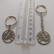 Load image into Gallery viewer, Necronomicon HP Lovecraft Keychain, Backpack or Purse Charm, Zipper Pull