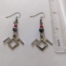 Load image into Gallery viewer, Laura Palmer Earrings - Twin Peaks Owl Cave Malachite Earrings, Drop Dangle Earrings