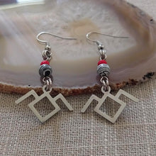 Load image into Gallery viewer, Laura Palmer Earrings - Twin Peaks Owl Cave Malachite Earrings, Drop Dangle Earrings