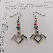 Load image into Gallery viewer, Laura Palmer Earrings - Twin Peaks Owl Cave Malachite Earrings, Drop Dangle Earrings