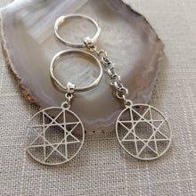 Load image into Gallery viewer, Octogram Eight Pointed Star Keychain, Backpack or Purse Charm, Zipper Pull