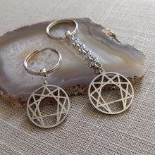 Load image into Gallery viewer, Enneagram of Personality Keychain, Backpack or Purse Charm, Zipper Pull