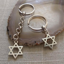 Load image into Gallery viewer, Star of David Keychain, Jewish Religious Iconography
