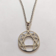 Load image into Gallery viewer, Enneagram of Personality Necklace on Silver Rolo Chain, Yoga Gifts