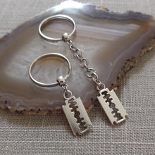 Load image into Gallery viewer, Razorblade Keychain, Backpack or Purse Charm, Zipper Pull