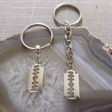 Load image into Gallery viewer, Razorblade Keychain, Backpack or Purse Charm, Zipper Pull