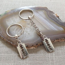 Load image into Gallery viewer, Razorblade Keychain, Backpack or Purse Charm, Zipper Pull