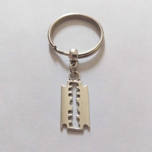 Load image into Gallery viewer, Razorblade Keychain, Backpack or Purse Charm, Zipper Pull