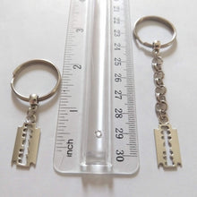 Load image into Gallery viewer, Razorblade Keychain, Backpack or Purse Charm, Zipper Pull