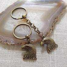 Load image into Gallery viewer, American Eagle Keychain, Key Ring, Zipper Pull, Purse or Backpack Charm