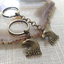 Load image into Gallery viewer, American Eagle Keychain, Key Ring, Zipper Pull, Purse or Backpack Charm