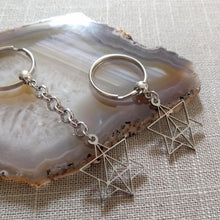Load image into Gallery viewer, Merkaba Keychain, Backpack or Purse Charm, Zipper Pull
