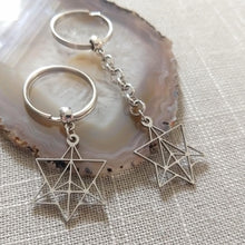 Load image into Gallery viewer, Merkaba Keychain, Backpack or Purse Charm, Zipper Pull