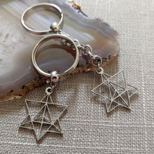 Load image into Gallery viewer, Merkaba Keychain, Backpack or Purse Charm, Zipper Pull