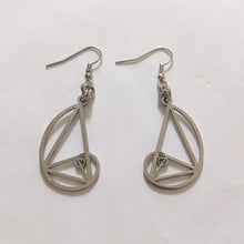 Load image into Gallery viewer, Fibonacci Earrings - Silver Golden Ration Dangle Drop Earrings
