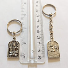Load image into Gallery viewer, Shiva Ohm Keychain, Yoga Backpack Charm or Zipper Pull