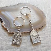 Load image into Gallery viewer, Shiva Ohm Keychain, Yoga Backpack Charm or Zipper Pull