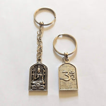 Load image into Gallery viewer, Shiva Ohm Keychain, Yoga Backpack Charm or Zipper Pull