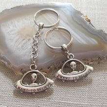 Load image into Gallery viewer, Alien UFO Keychain, Backpack or Purse Charm, Zipper Pull