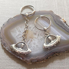 Load image into Gallery viewer, Alien UFO Keychain, Backpack or Purse Charm, Zipper Pull