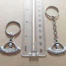 Load image into Gallery viewer, Alien UFO Keychain, Backpack or Purse Charm, Zipper Pull