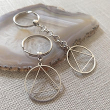 Load image into Gallery viewer, Alcoholics Anonymous AA Keychain, Backpack or Purse Charm, Zipper Pull