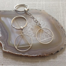 Load image into Gallery viewer, Alcoholics Anonymous AA Keychain, Backpack or Purse Charm, Zipper Pull