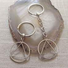 Load image into Gallery viewer, Alcoholics Anonymous AA Keychain, Backpack or Purse Charm, Zipper Pull