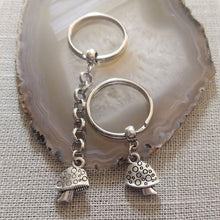 Load image into Gallery viewer, Tiny Magic Mushroom Keychain, Zipper Pull, Purse or Backpack Charm