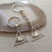 Load image into Gallery viewer, Illuminati All Seeing Eye Keychain, Backpack or Purse Charm