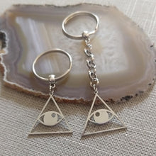 Load image into Gallery viewer, Illuminati All Seeing Eye Keychain, Backpack or Purse Charm