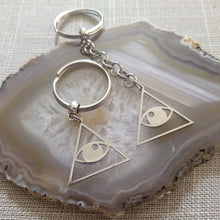 Load image into Gallery viewer, Illuminati All Seeing Eye Keychain, Backpack or Purse Charm