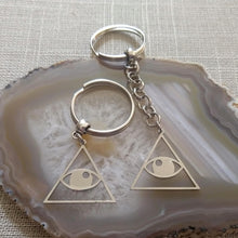 Load image into Gallery viewer, Illuminati All Seeing Eye Keychain, Backpack or Purse Charm