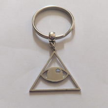 Load image into Gallery viewer, Illuminati All Seeing Eye Keychain, Backpack or Purse Charm