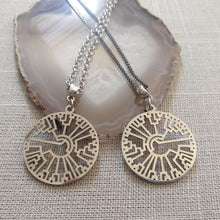 Load image into Gallery viewer, Phylogenetic Tree Necklace on Gunmetal Curb Chain, Mens Jewelry