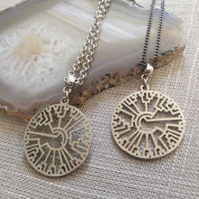 Load image into Gallery viewer, Phylogenetic Tree Necklace on Silver Rolo Chain, Mens Jewelry