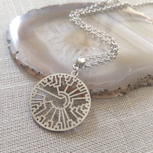 Load image into Gallery viewer, Phylogenetic Tree Necklace on Silver Rolo Chain, Mens Jewelry