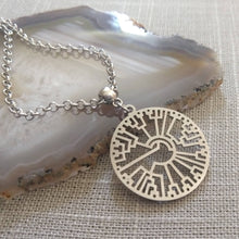 Load image into Gallery viewer, Phylogenetic Tree Necklace on Silver Rolo Chain, Mens Jewelry
