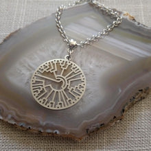Load image into Gallery viewer, Phylogenetic Tree Necklace on Silver Rolo Chain, Mens Jewelry