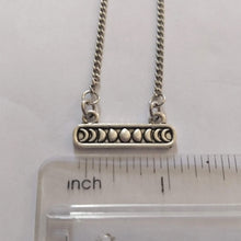 Load image into Gallery viewer, Phases of the Moon Necklace on Thin Silver Curb Chain