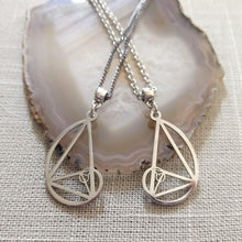 Load image into Gallery viewer, Fibonacci Sequence Necklace on Silver Rolo Chain, Mens Jewelry