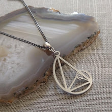 Load image into Gallery viewer, Fibonacci Sequence Necklace on Gunmetal Curb Chain, Mens Jewelry