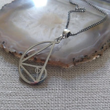 Load image into Gallery viewer, Fibonacci Sequence Necklace on Gunmetal Curb Chain, Mens Jewelry