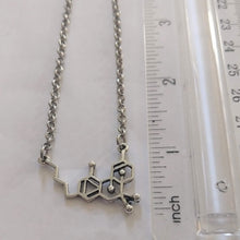 Load image into Gallery viewer, THC Molecule Necklace, Jewelry for Stoners Potheads, Marijuana Necklace