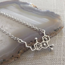 Load image into Gallery viewer, THC Molecule Necklace, Jewelry for Stoners Potheads, Marijuana Necklace
