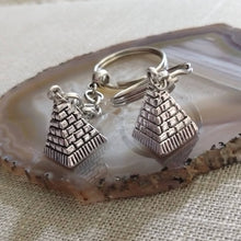Load image into Gallery viewer, Pyramid Keychain Key Ring or Zipper Pull, Egyptian Backpack or Purse Charm