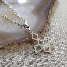 Load image into Gallery viewer, Twin Peaks Owl Cave Necklace on Silver Rolo Chain